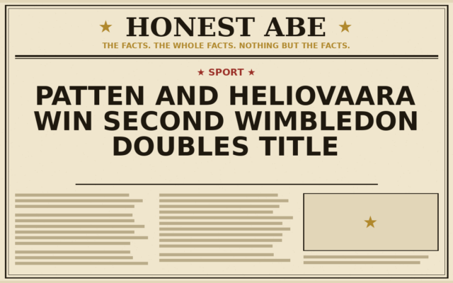 Patten and Heliovaara Win Second Wimbledon Doubles Title