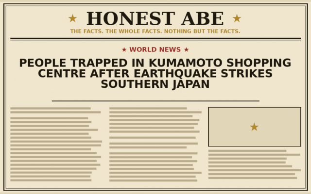 People Trapped in Kumamoto Shopping Centre After Earthquake Strikes Southern Japan