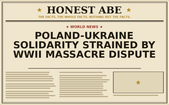 Poland-Ukraine Solidarity Strained by WWII Massacre Dispute