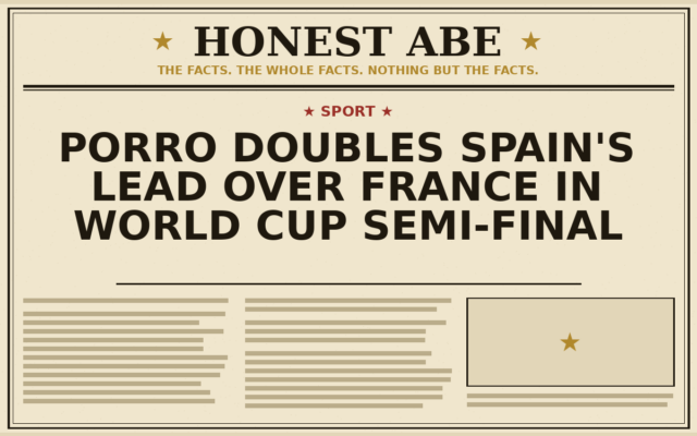 Porro Doubles Spain’s Lead Over France in World Cup Semi-Final