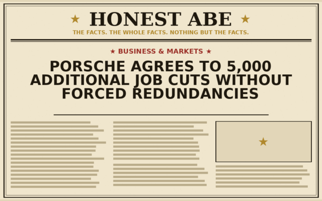 Porsche Agrees to 5,000 Additional Job Cuts Without Forced Redundancies