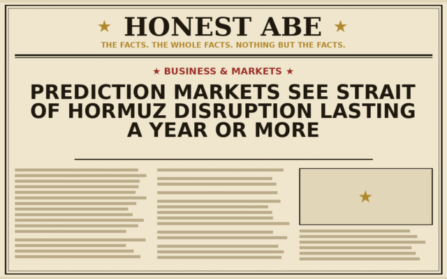 Prediction Markets See Strait of Hormuz Disruption Lasting a Year or More