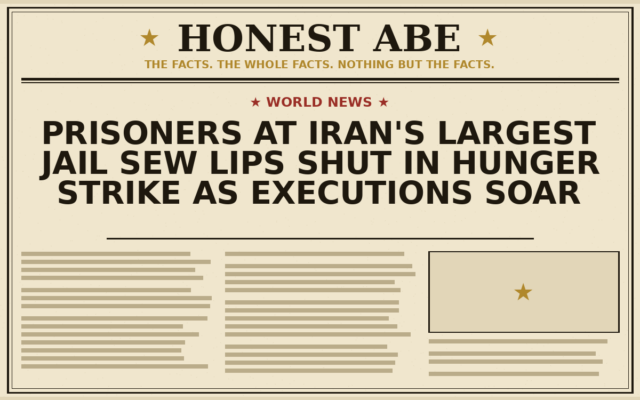 Prisoners at Iran’s Largest Jail Sew Lips Shut in Hunger Strike as Executions Soar