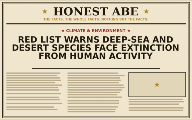Red List Warns Deep-Sea and Desert Species Face Extinction from Human Activity
