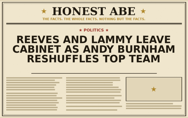 Reeves and Lammy Leave Cabinet as Andy Burnham Reshuffles Top Team