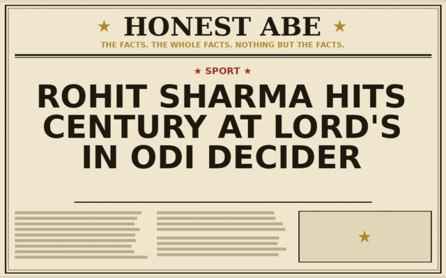 Rohit Sharma Hits Century at Lord’s in ODI Decider