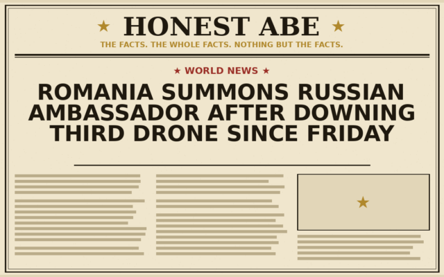 Romania Summons Russian Ambassador After Downing Third Drone Since Friday