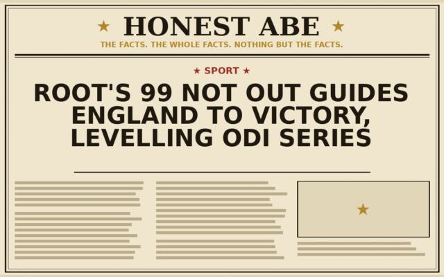 Root’s 99 Not Out Guides England to Victory, Levelling ODI Series