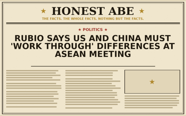 Rubio Says US and China Must ‘Work Through’ Differences at ASEAN Meeting