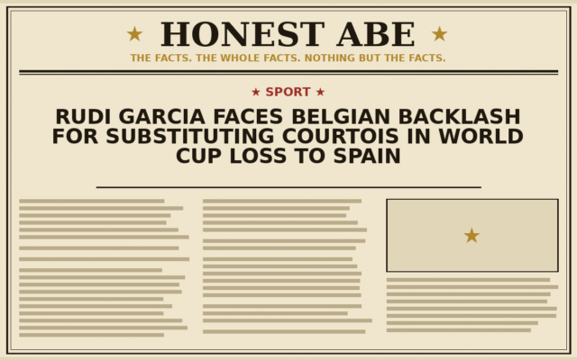 Rudi Garcia Faces Belgian Backlash for Substituting Courtois in World Cup Loss to Spain
