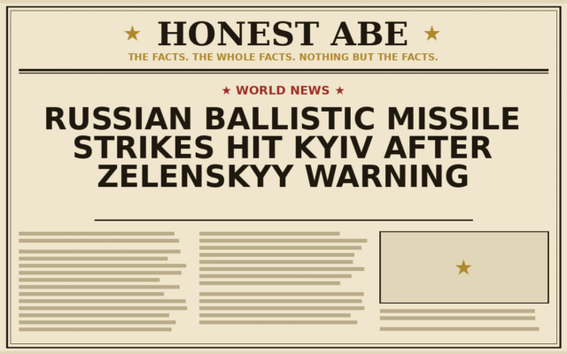 Russian Ballistic Missile Strikes Hit Kyiv After Zelenskyy Warning