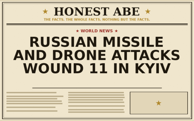 Russian Missile and Drone Attacks Wound 11 in Kyiv