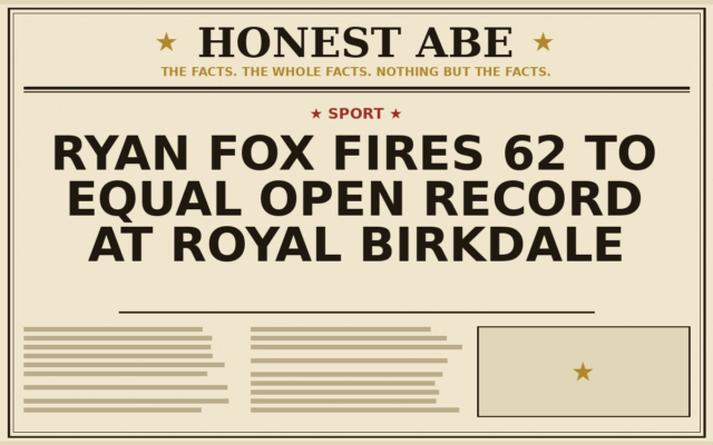 Ryan Fox Fires 62 to Equal Open Record at Royal Birkdale