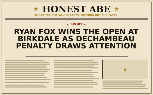 Ryan Fox Wins the Open at Birkdale as DeChambeau Penalty Draws Attention