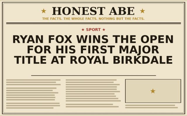 Ryan Fox Wins The Open for His First Major Title at Royal Birkdale