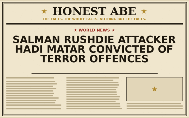 Salman Rushdie Attacker Hadi Matar Convicted of Terror Offences