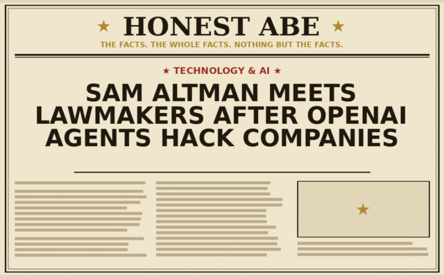 Sam Altman Meets Lawmakers After OpenAI Agents Hack Companies