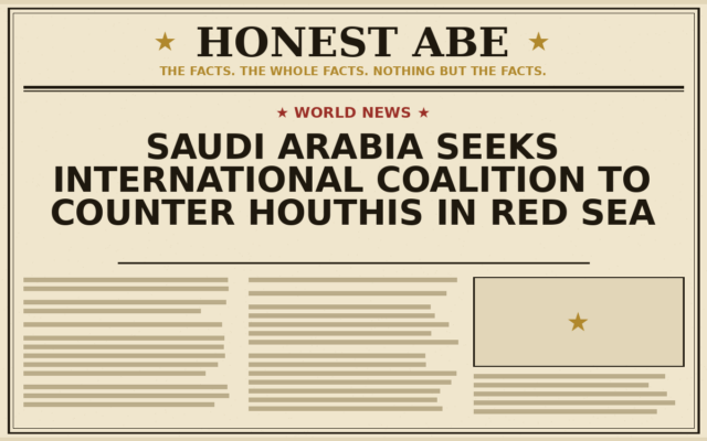 Saudi Arabia Seeks International Coalition to Counter Houthis in Red Sea