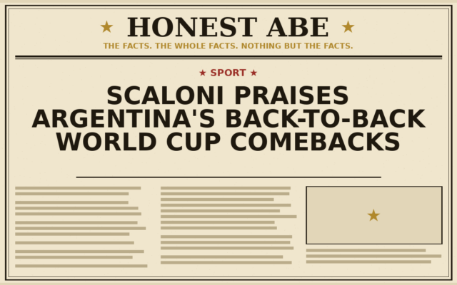 Scaloni Praises Argentina’s Back-to-Back World Cup Comebacks