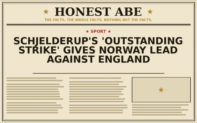 Schjelderup’s ‘Outstanding Strike’ Gives Norway Lead Against England