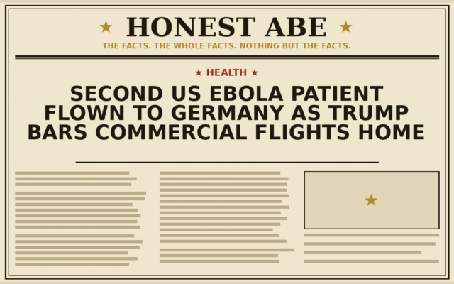 Second US Ebola Patient Flown to Germany as Trump Bars Commercial Flights Home