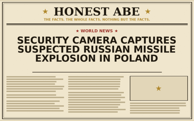 Security Camera Captures Suspected Russian Missile Explosion in Poland