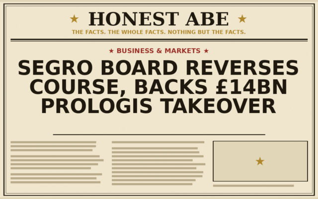 Segro Board Reverses Course, Backs £14bn Prologis Takeover