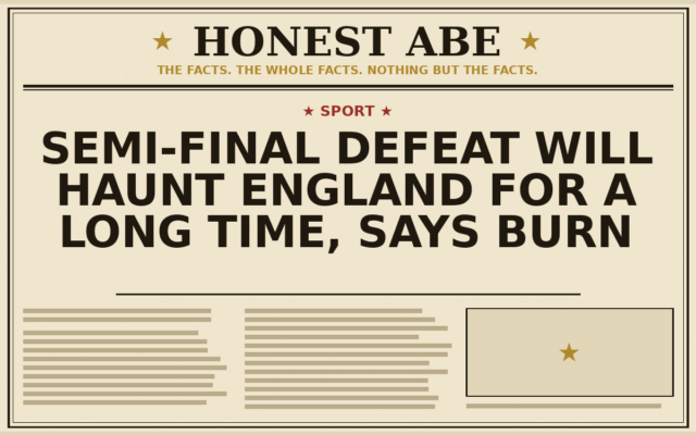 Semi-Final Defeat Will Haunt England for a Long Time, Says Burn