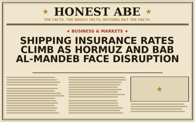 Shipping Insurance Rates Climb as Hormuz and Bab al-Mandeb Face Disruption