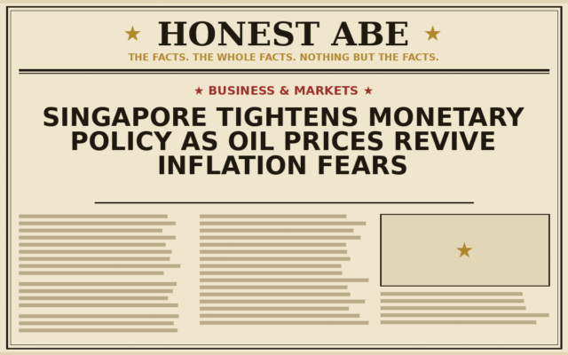 Singapore Tightens Monetary Policy as Oil Prices Revive Inflation Fears