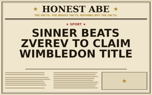 Sinner Beats Zverev to Claim Wimbledon Title