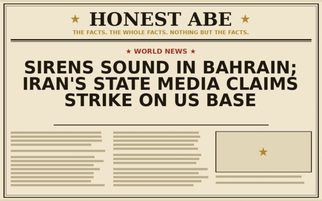 Sirens Sound in Bahrain; Iran’s State Media Claims Strike on US Base