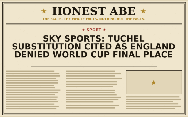 Sky Sports: Tuchel Substitution Cited as England Denied World Cup Final Place