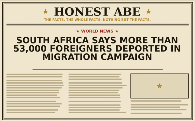 South Africa Says More Than 53,000 Foreigners Deported in Migration Campaign