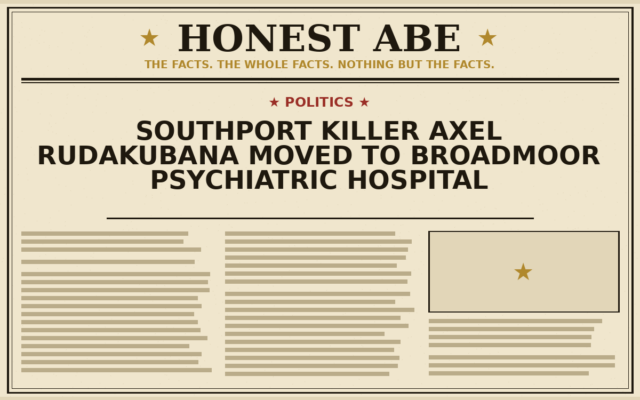 Southport Killer Axel Rudakubana Moved to Broadmoor Psychiatric Hospital