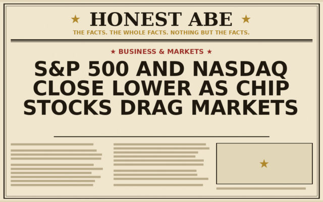 S&P 500 and Nasdaq Close Lower as Chip Stocks Drag Markets