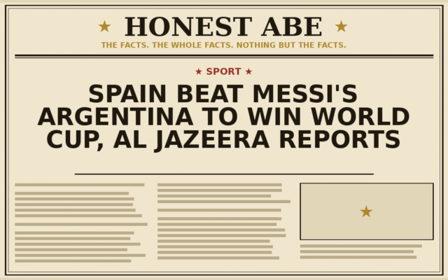 Spain Beat Messi’s Argentina to Win World Cup, Al Jazeera Reports