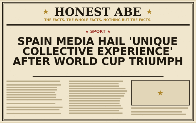 Spain Media Hail ‘Unique Collective Experience’ After World Cup Triumph