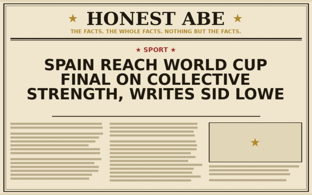 Spain Reach World Cup Final on Collective Strength, Writes Sid Lowe