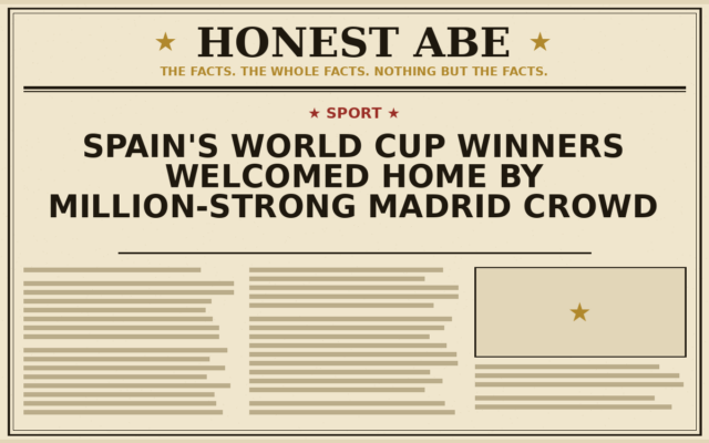Spain’s World Cup Winners Welcomed Home by Million-Strong Madrid Crowd