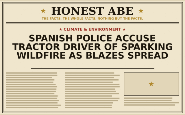 Spanish Police Accuse Tractor Driver of Sparking Wildfire as Blazes Spread