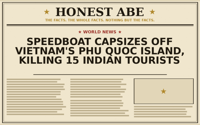 Speedboat Capsizes Off Vietnam’s Phu Quoc Island, Killing 15 Indian Tourists
