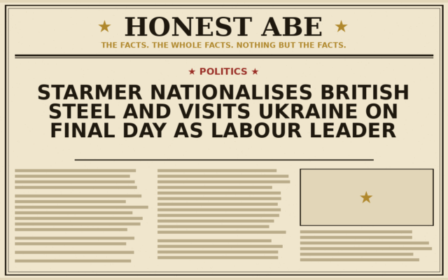 Starmer Nationalises British Steel and Visits Ukraine on Final Day as Labour Leader
