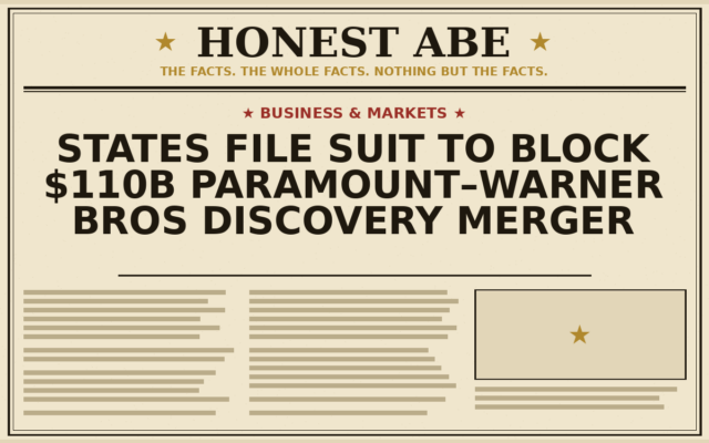 States File Suit to Block $110B Paramount–Warner Bros Discovery Merger