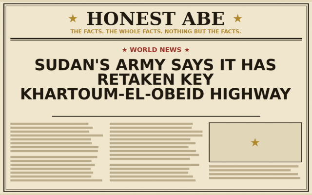 Sudan’s Army Says It Has Retaken Key Khartoum-el-Obeid Highway