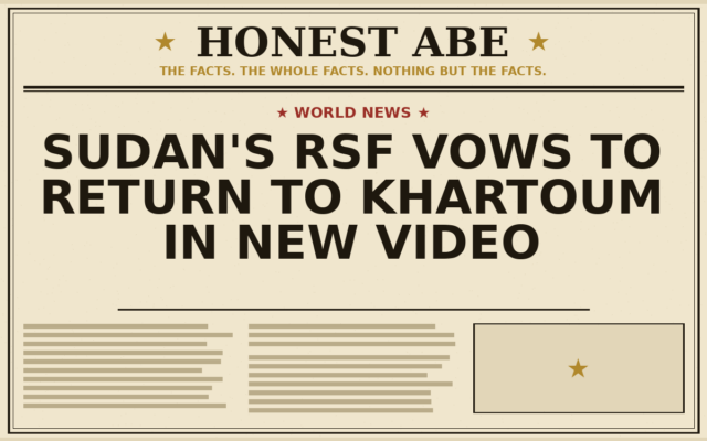 Sudan’s RSF Vows to Return to Khartoum in New Video