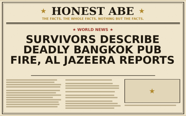 Survivors Describe Deadly Bangkok Pub Fire, Al Jazeera Reports