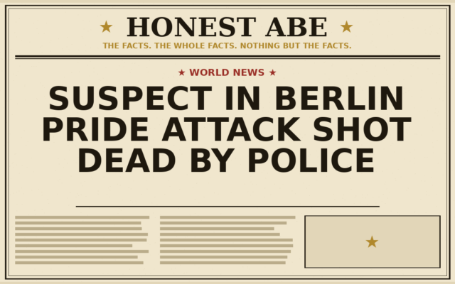 Suspect in Berlin Pride Attack Shot Dead by Police