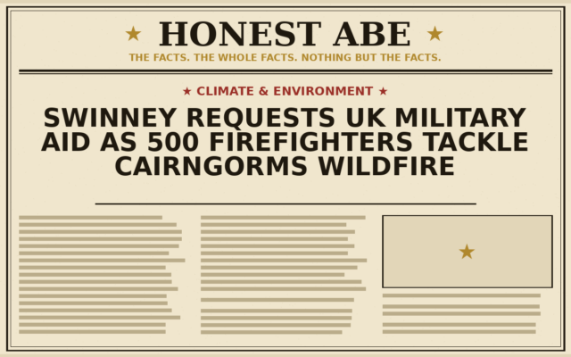 Swinney Requests UK Military Aid as 500 Firefighters Tackle Cairngorms Wildfire