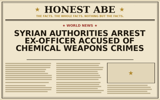 Syrian Authorities Arrest Ex-Officer Accused of Chemical Weapons Crimes